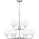 preview thumbnail 1 of 4, Nielson Nine Light Chandelier Brushed Nickel
