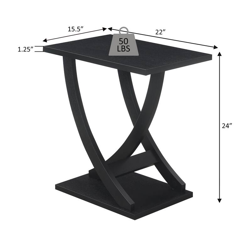 Convenience Concepts Newport Criss-Cross Chairside End Table