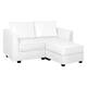 Option Loveseat with Ottoman, Bright White