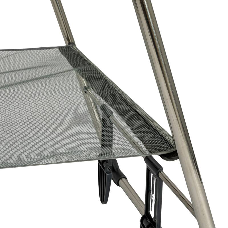 Household Essentials Multi Tier Stainless Steel Drying Rack with T Bar and Side Wings