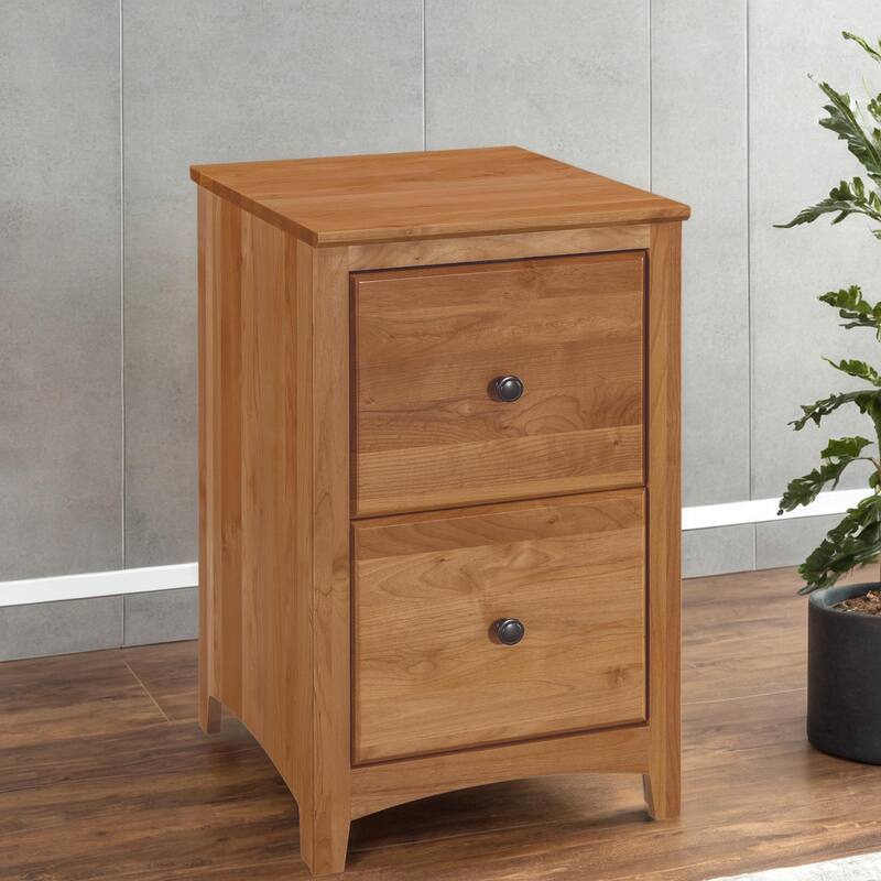 Arch+Haven Solid Wood 2-Drawer Vertical Filing Cabinet