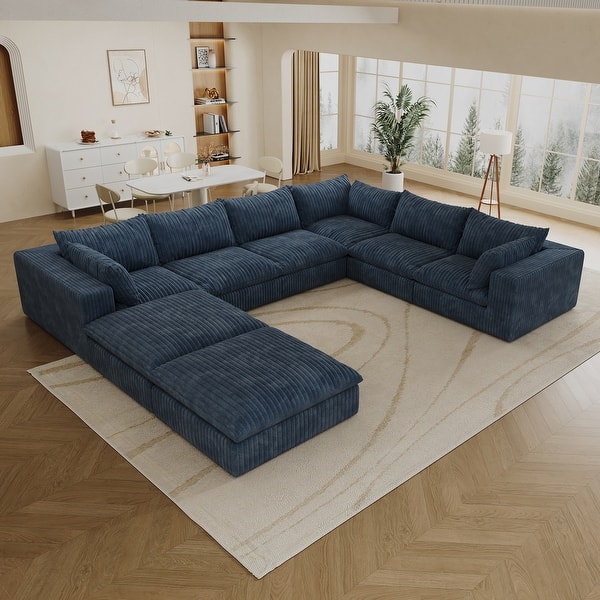 Cloud Modular Sectional Sofa Deep Seat Lounge Couches DIY Combination Sleeper Sofa Bed Corduroy Fabric Accent Loveseat - Bed Bath & Beyond