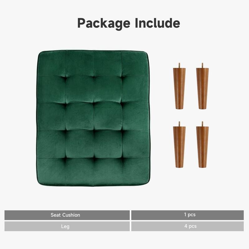 Oversized Upholstered Velvet Ottomans Bench