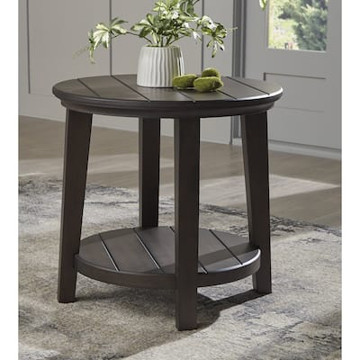 Signature Design by Ashley Celamar Dark Brown End Table - 26"W x 26"D x 25.13"H