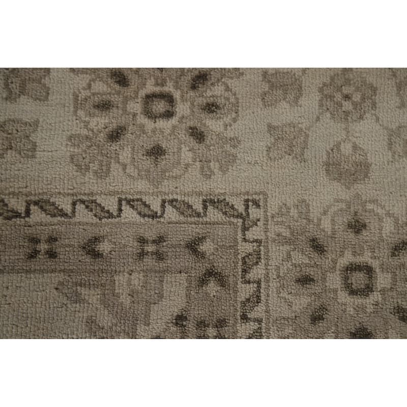 Oushak Area Rug Handmade Geometric Wool Carpet - 7'9"x 10'5"