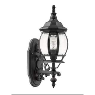 Rustic and Traditional 1 Light Outdoor Wall Light in Black