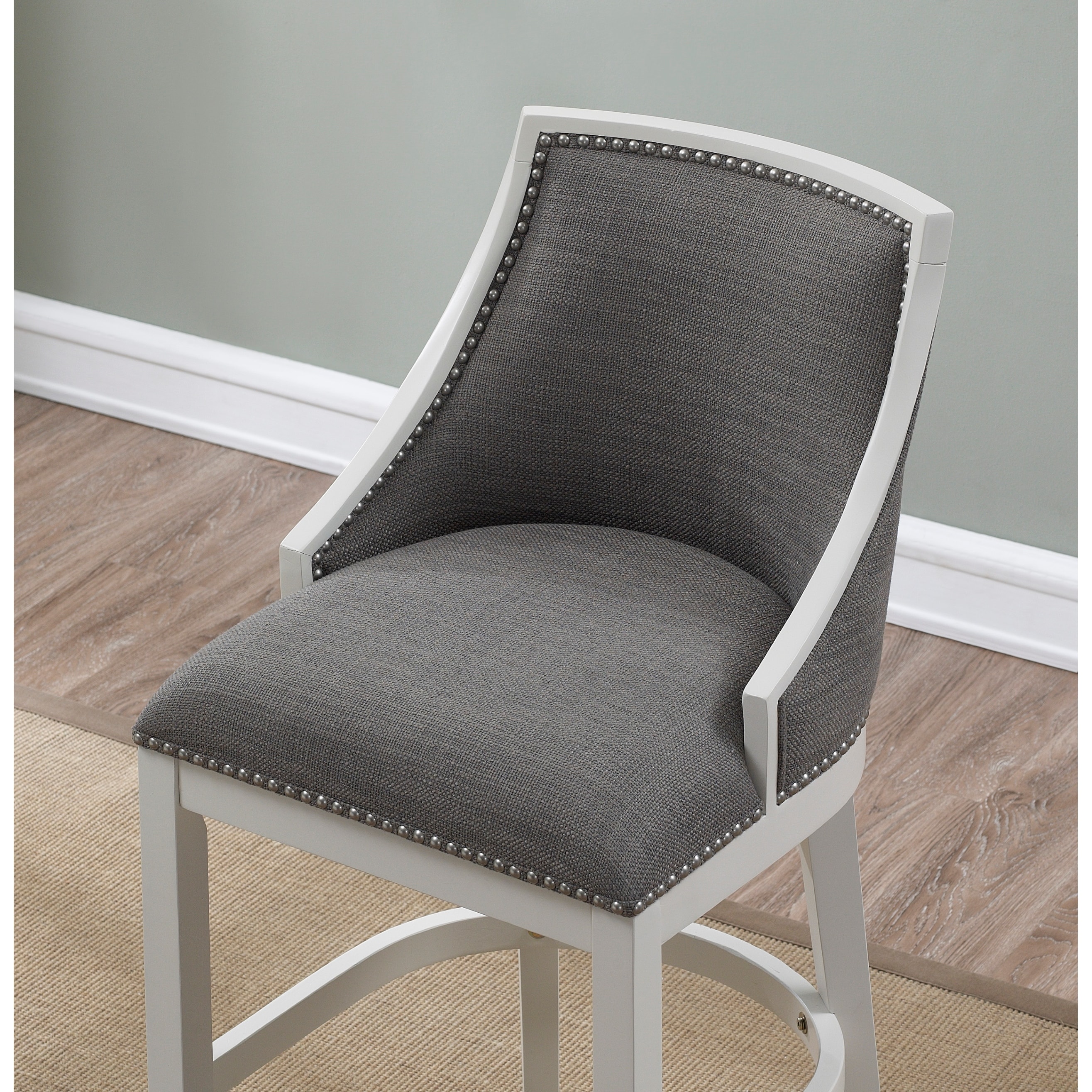 Lawrence white counter height stool by greyson living clearance