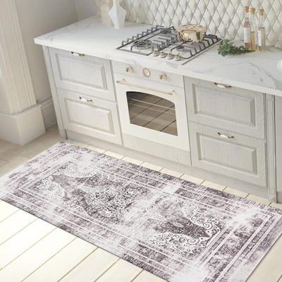World Rug Gallery Distressed Traditional Anti-Fatigue Standing Mat - 18"x47"