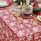 preview thumbnail 7 of 10, Red and White Christmas Tablecloth- Rectangular Carmen