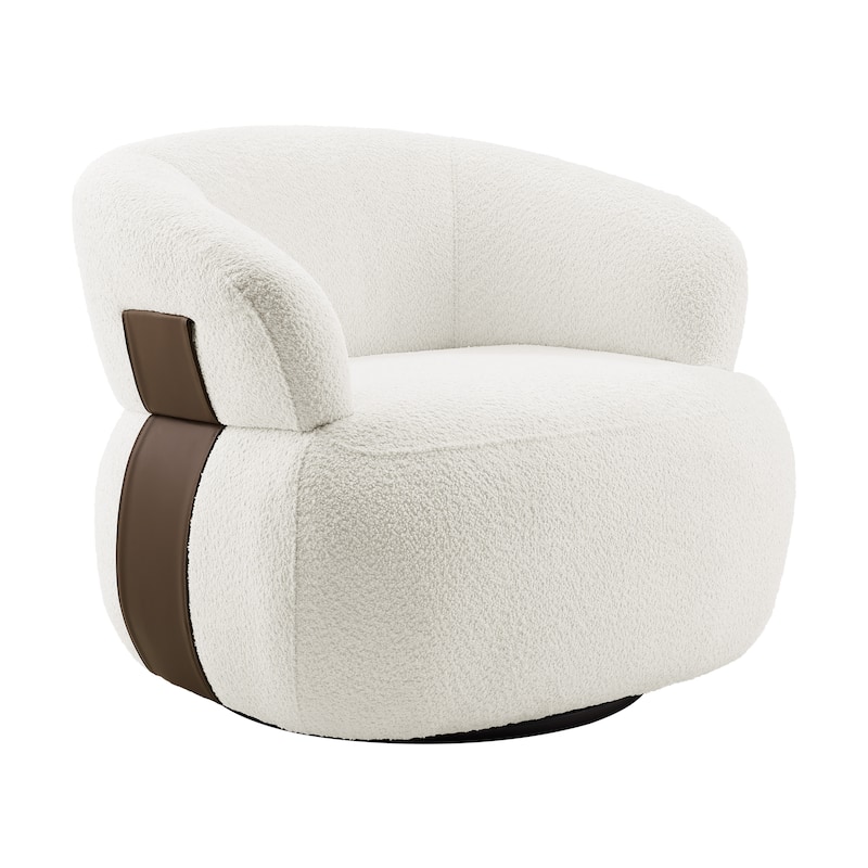 Kieon 33"W 360 Swivel Barrel Chair Modern Accent Chair Set of 2