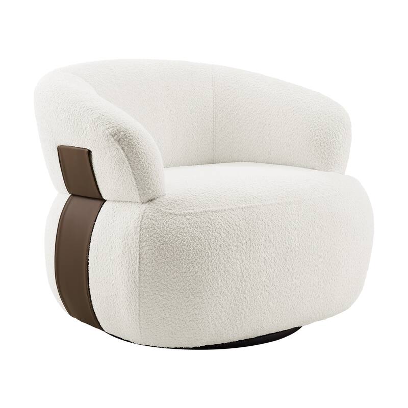Kieon 33"W 360 Swivel Modern Barrel Chair Accent Chair Set of 2