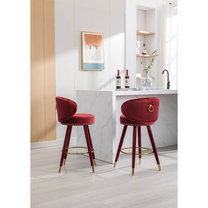 Counter Height Bar Stools with a fixed height of 360 degrees Set of 2