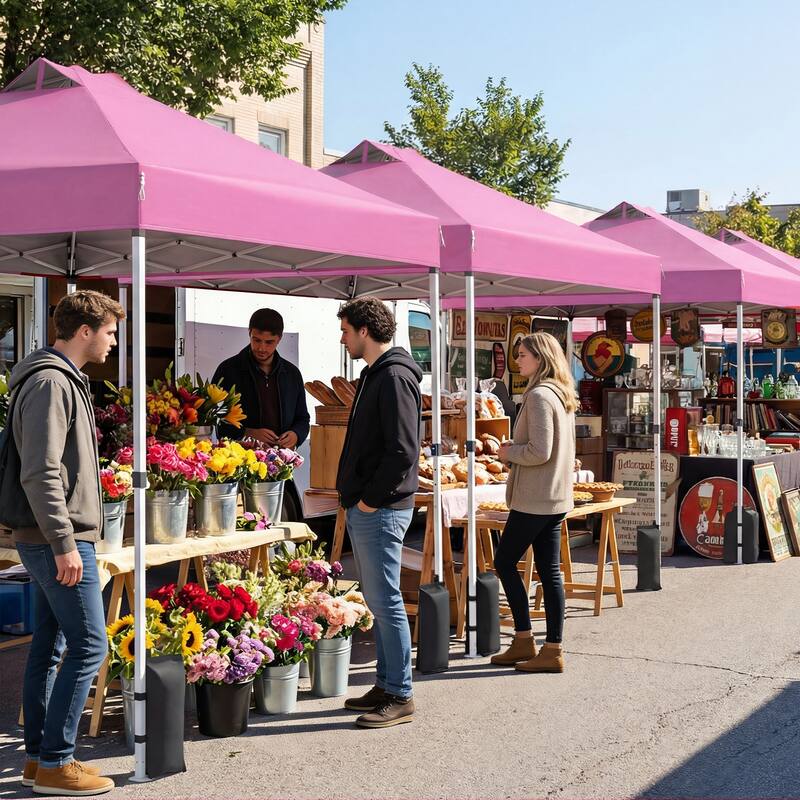 Gymax 10x10 FT Pop Up Canopy Tent 1-Person 1-Button Push Instant Setup