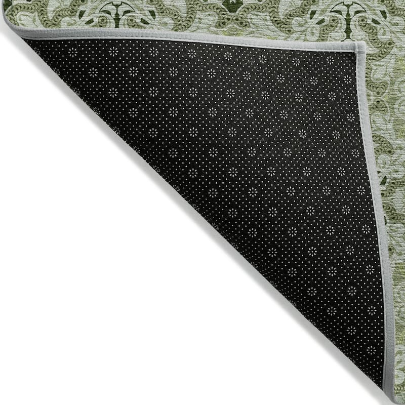 HomeRoots Medallion Transitional Rectangle Outdoor Rug