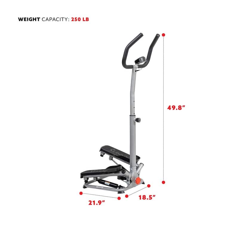 Sunny Health Fitness Twist Stair Stepper Machine w/ Handlebar