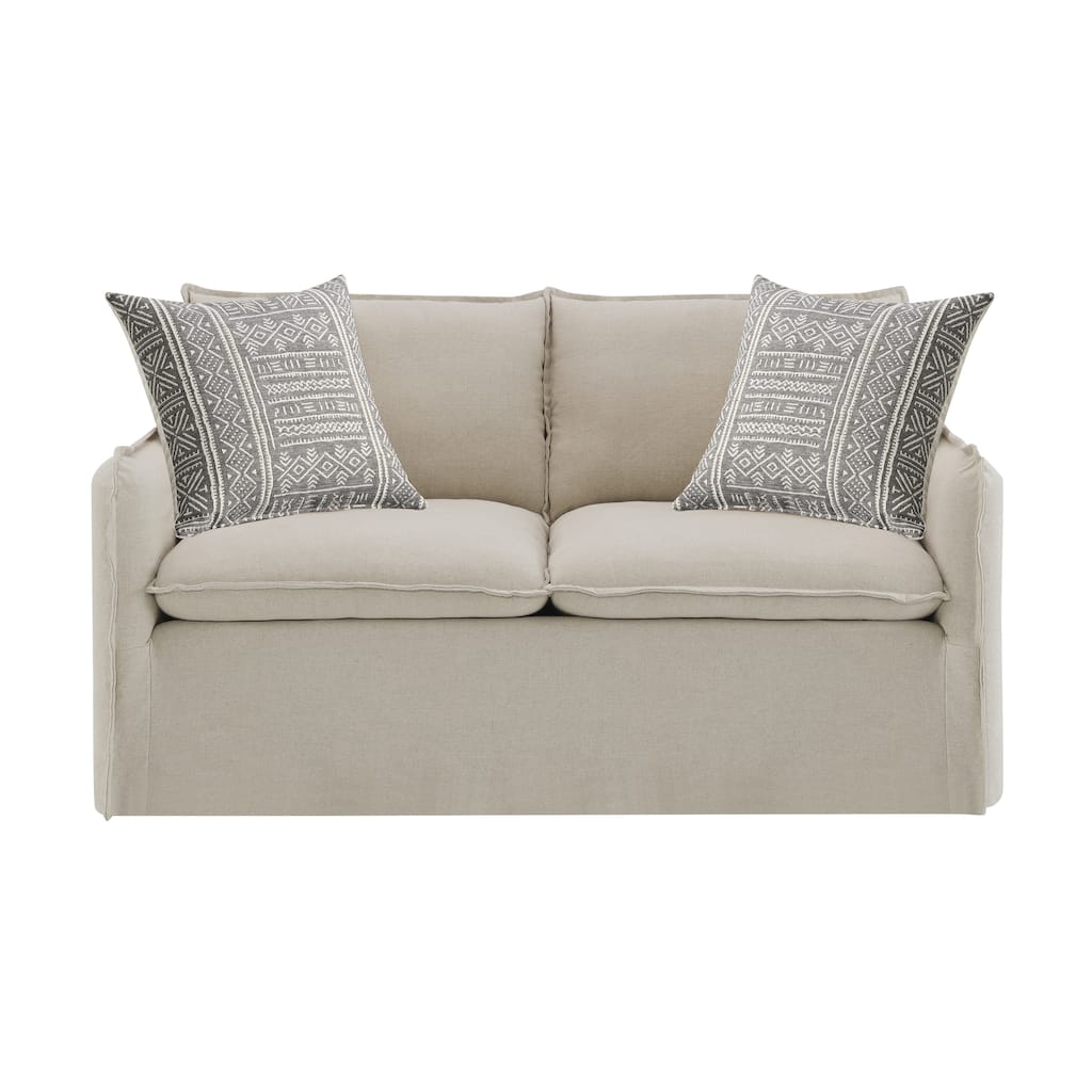 Pattern Fabric Loveseat