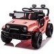 preview thumbnail 19 of 52, Four-Wheel Suspension Electric Car for Kids with One-Button Start, Music, and Parental Remote Pink