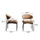 preview thumbnail 16 of 17, Modern Dining Chair 2 Piece Set Ergonomic Foam-Padded Chairs with Curved Backrest - 18.5"Wx18.5"Dx29.13"H