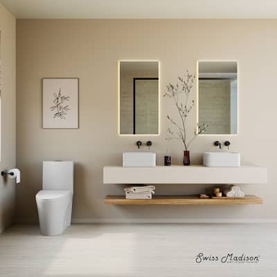 St. Tropez One-Piece 14" Rough-In 1.1/1.6 Gpf Dual Top Vortex Flush Elongated Toilet In Matte White