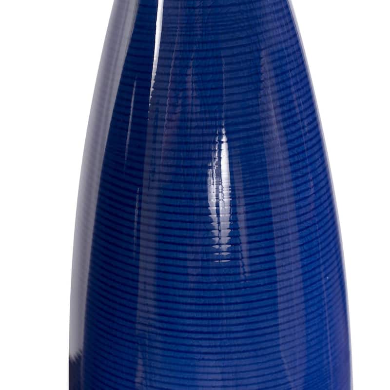 Allan Andrews Cobalt Blue Glaze Ceramic Vases - Set of 2