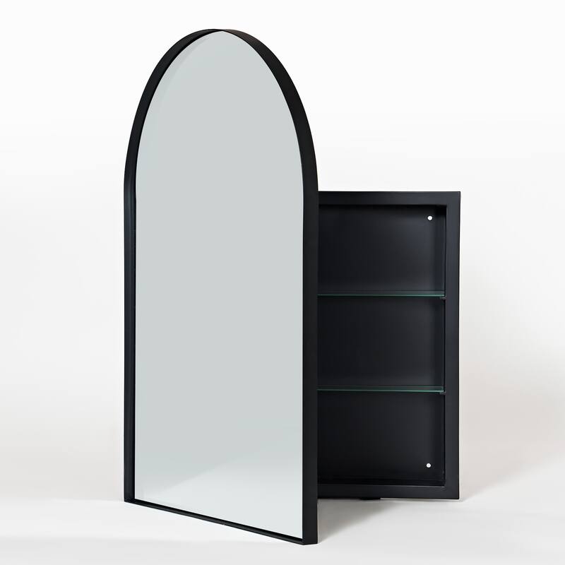 Set of 2 Recessed Metal Framed Medicine Cabinet