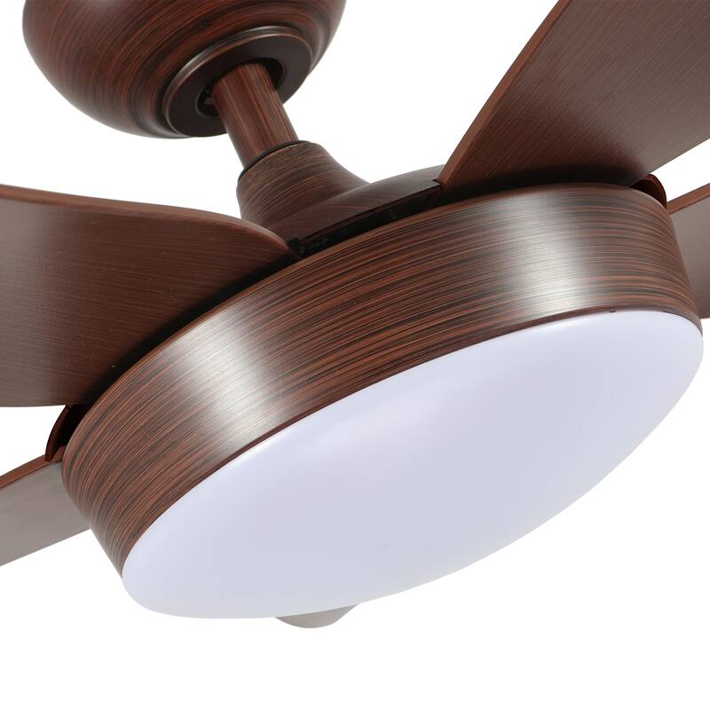 56'' Neutral Red Indoor Ceiling Fan with Light Remote