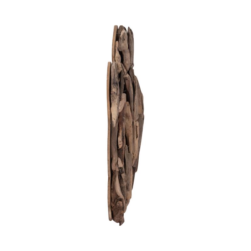 Sagebrook Home Driftwood Turtle Deco, Natural Finish, Coastal-Inspired Figurine for Home Decor and Beach Themes for Any