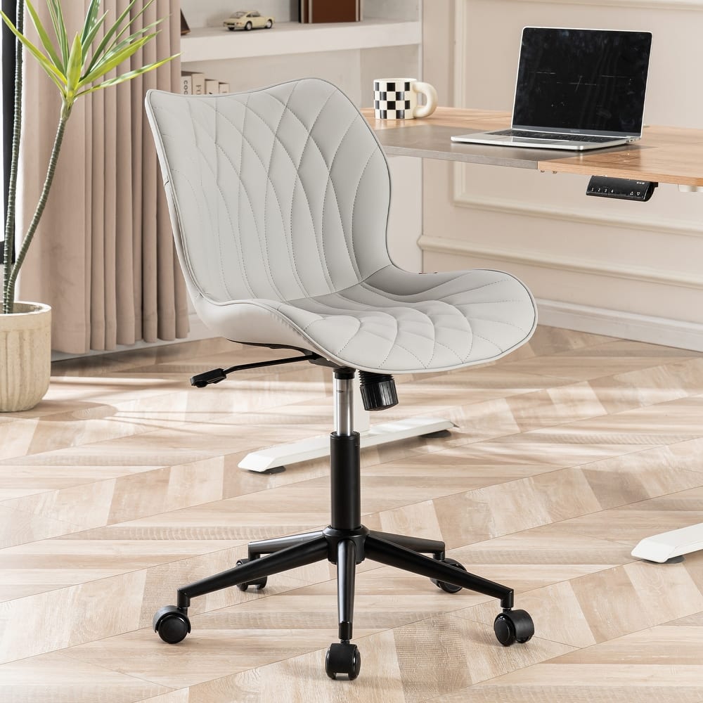 Swivel Armless Desk Chair Office Chairs Makeup Vanity Chair