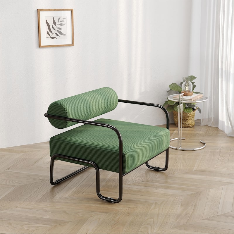 Living Room Iron Sofa Chair -  Dark Green