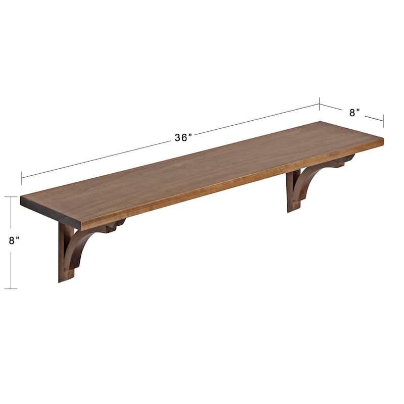 Kate and Laurel Corblynd Traditional Wood Wall Shelf