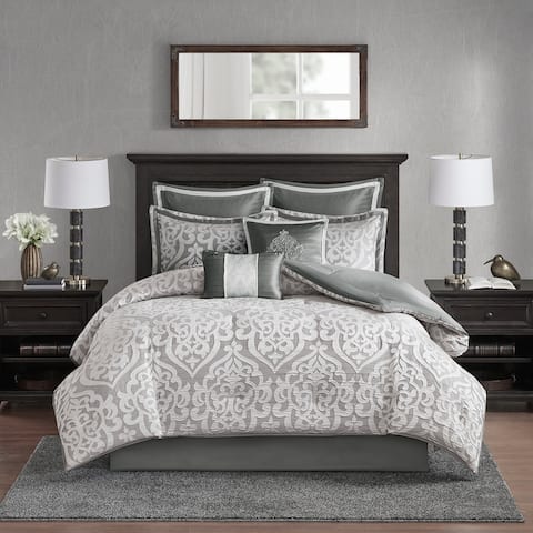 Madison Park Dillon 8-piece Damask Jacquard Weave Comforter Set