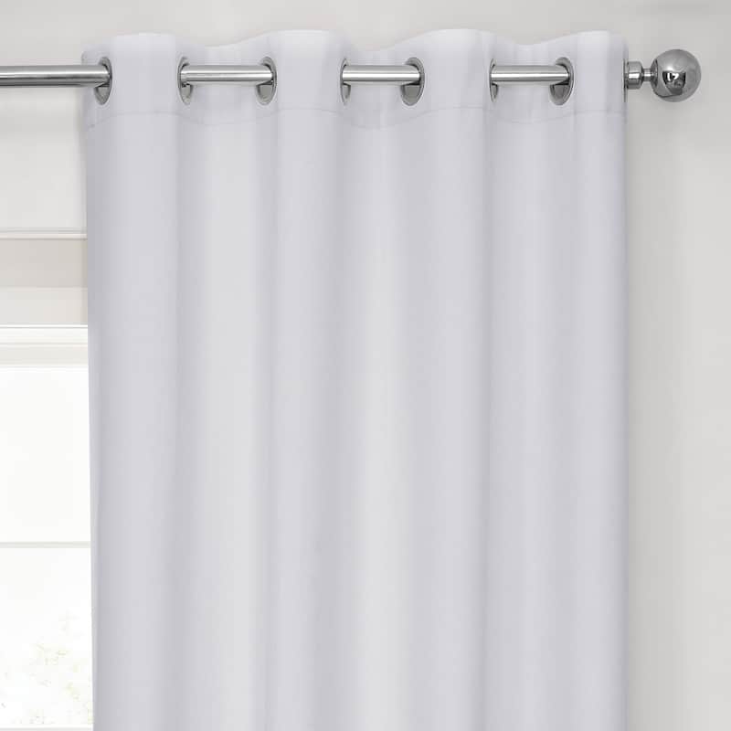 Exclusive Fabrics Solid Performance Linen Grommet Thermal Blackout Curtains for Bedroom & Living Room Curtains Single Panel