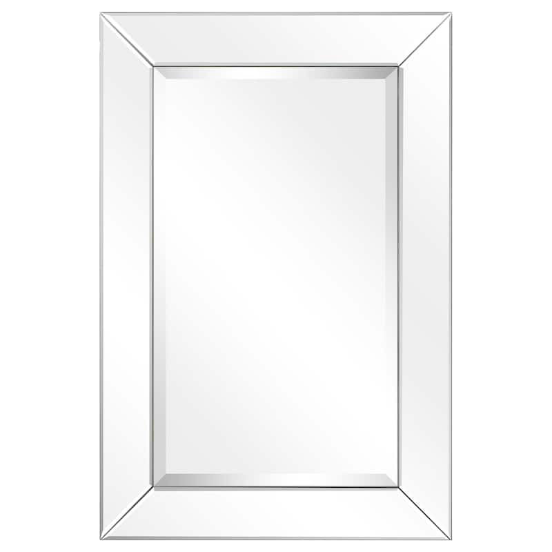 Beveled Rectangular Clear HD Wall Mounted Mirror for Bathroom, Vanity, Bedroom Mirrors, 3 sizes - 30" x 20"