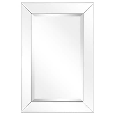 Beveled Rectangular Clear HD Wall Mounted Mirror for Bathroom, Vanity, Bedroom Mirrors, 3 sizes