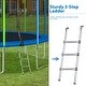 preview thumbnail 6 of 16, Kids Trampoline, Round Outdoor Recreational Trampoline with Safety Fence Mesh, Ladder and 8 or 12Wind Stakes