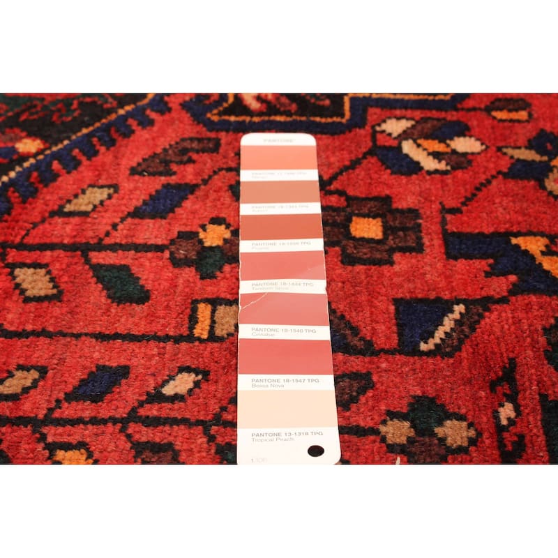 ECARPETGALLERY Hand-knotted Andelz Red Wool Rug - 3' 10" x 6' 6"