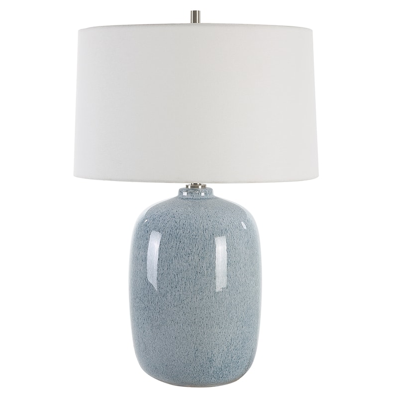 Uttermost Jubilee Sky Blue Table Lamp - 27"H,   Shade 10"H x 18"Dia.