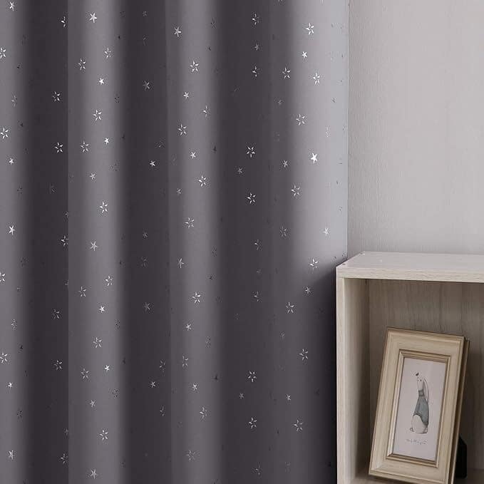 Silver Star Room Darkening Grommet Curtains 2 Panels