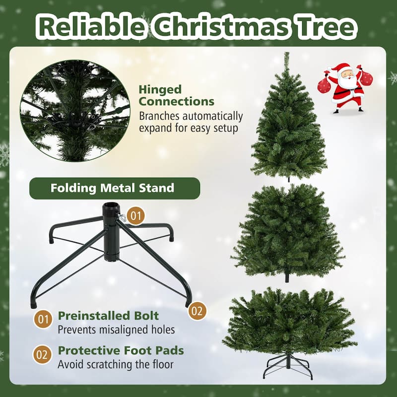 Costway 6/7/8 FT Artificial Christmas Tree with 1528/1098/680 Branch - See Details