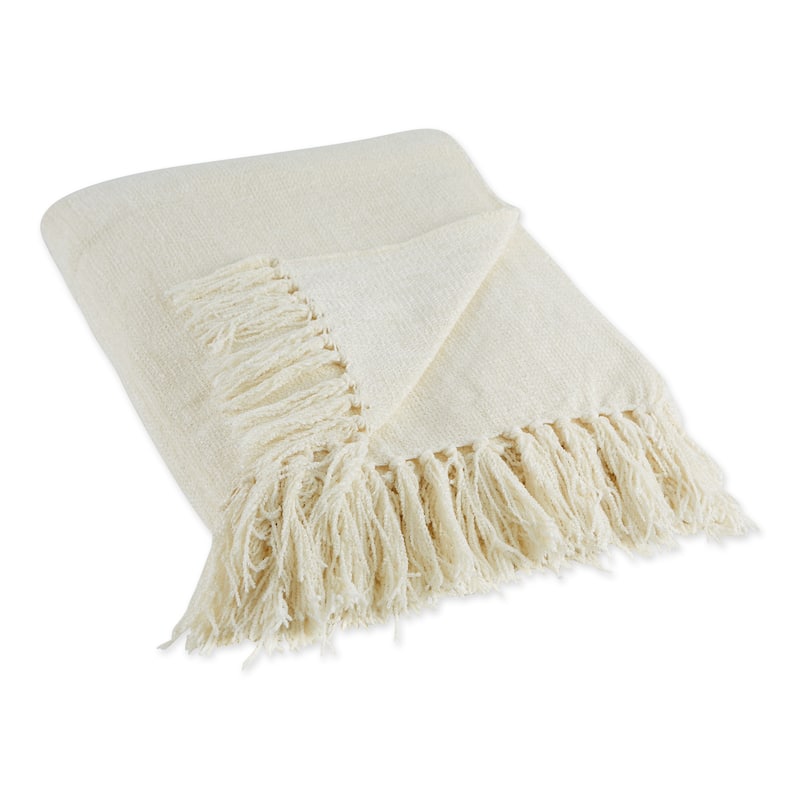 DII Soft Denim Blue Chenille Throw