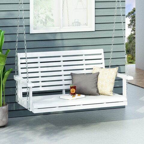 Tasmania Outdoor Acacia Wood Porch Swing by Christopher Knight Home
