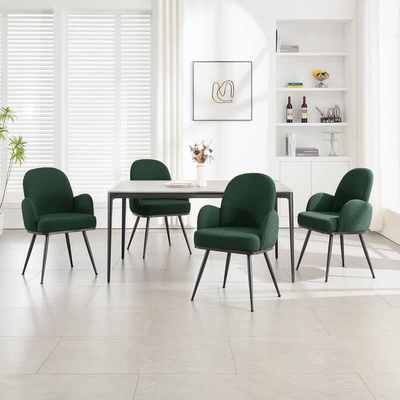 Fabric Upholstered Dining Chairs Set of 2/4 with Arms - 34.8"H x 23.2"W x 22.8"D
