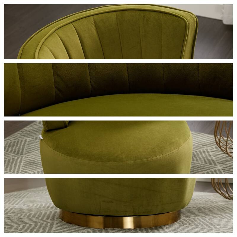 360 Degree Swivel Cuddle Barrel Accent Sofa Chairs for All Kinds of Places - 25.20'' x 25.59'' x26.38''