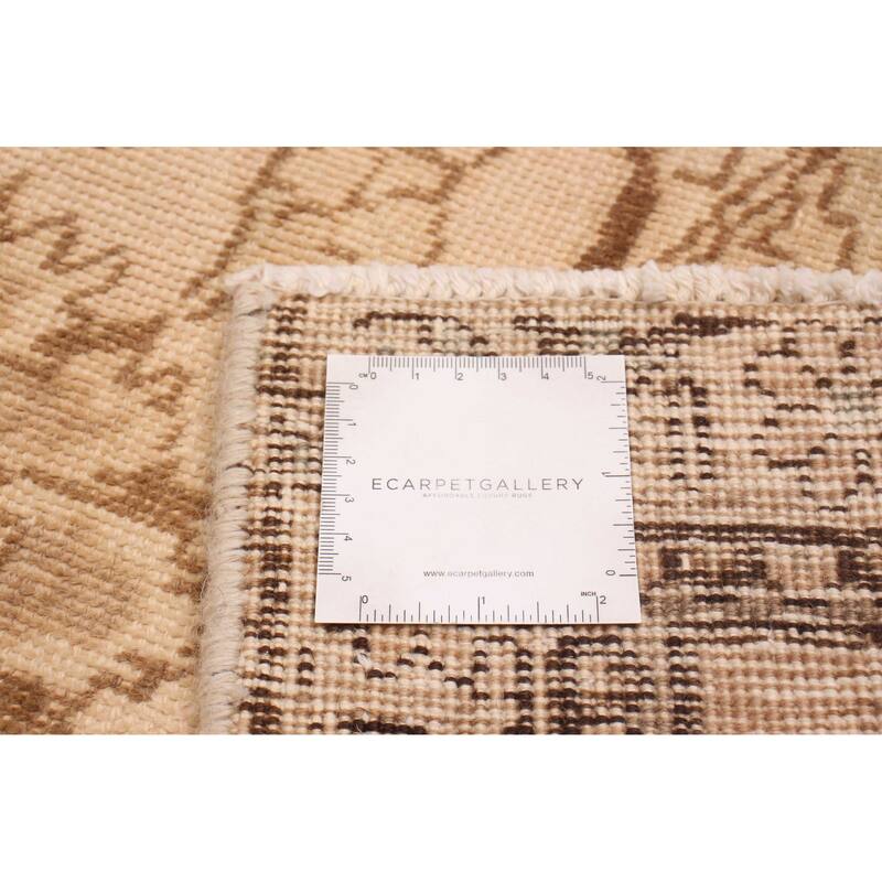 ECARPETGALLERY Hand-knotted Antalya Vintage Beige Wool Rug - 9'3 x 10'8
