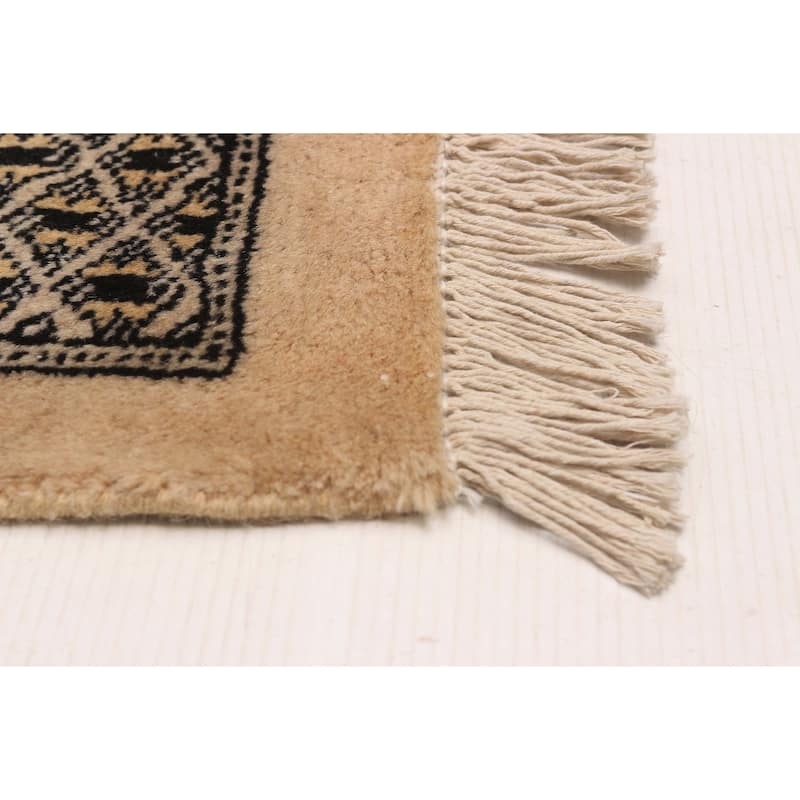ECARPETGALLERY Hand-knotted Finest Peshawar Bokhara Beige Wool Rug - 8'4 x 10'11