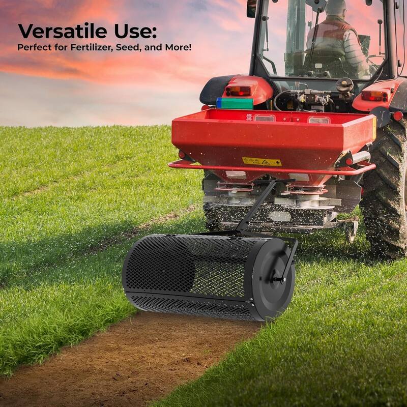 24 Inch Compost Spreader, Garden Spreader Tools​ for Peat Moss, Topsoil, Manure, Mulch