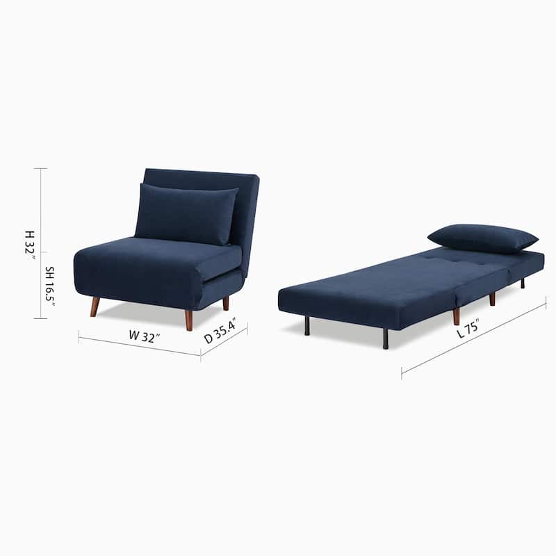 Artdeco Home - Tustin Upholstered Convertible Lounge/ Sleeper Chair