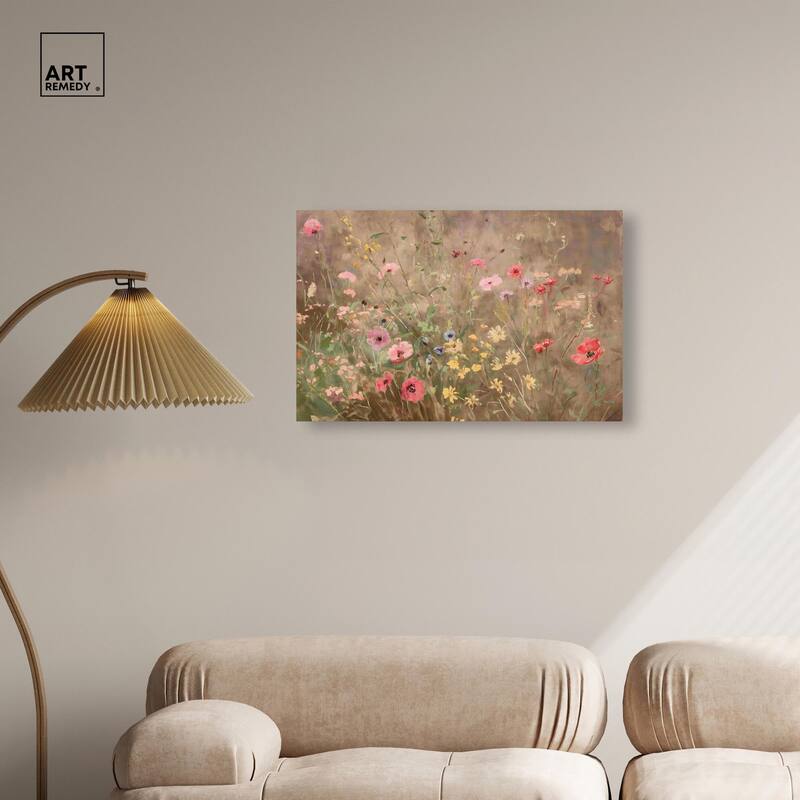 Wildflower Meadow Canvas by Art Remedy, Gallery Wrapped