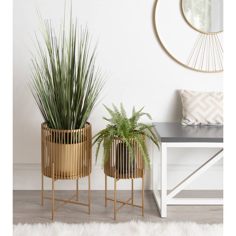 Kate and Laurel Paynter Metal Floor Planter Set - 2 Piece