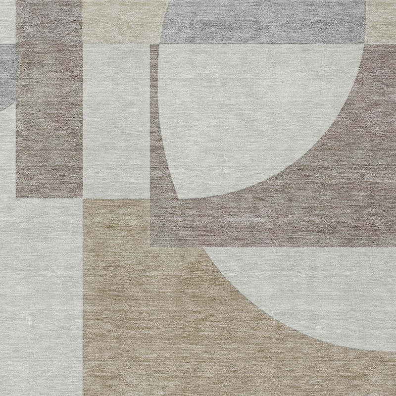 HomeRoots Geometric Modern Rectangle Outdoor Rug